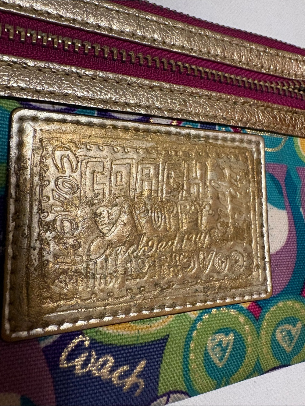 Coach Colorful Patterned Wristlet - Picture 6 of 7